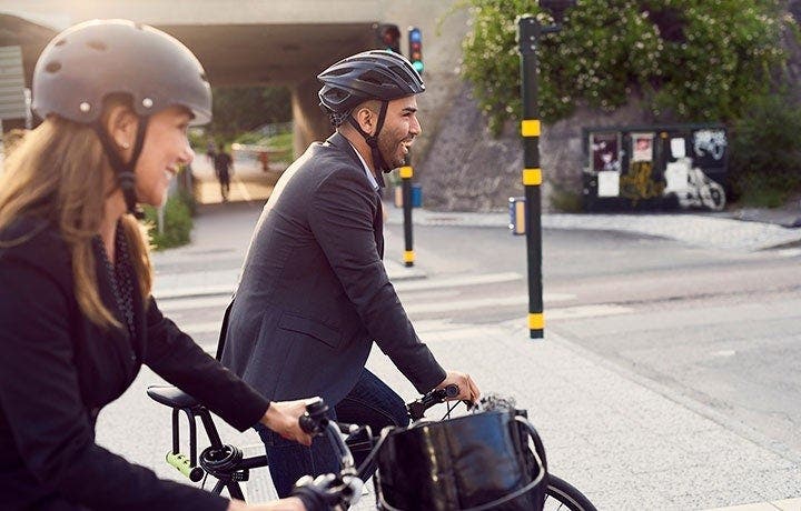 Sportlich auf dem Weg zur Arbeit