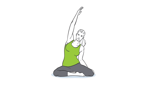 Exercice de Pilates: sirène Exercice de Pilates: sirène