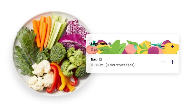 Une assiette de légumes