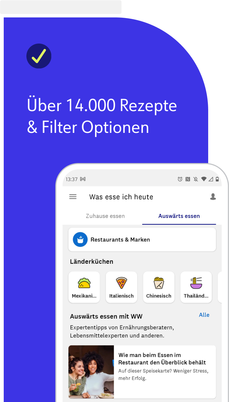 Über 14,000 Rezepte &amp; Filter Optionen