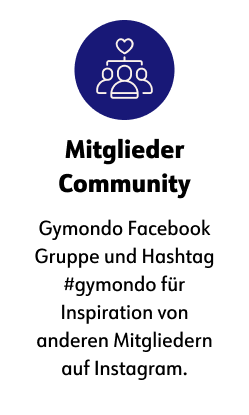 Mitglieder Community  Gymondo Facebook Gruppe und Hashtag #gymondo für Inspiration von anderen Mitgliedern auf Instagram.