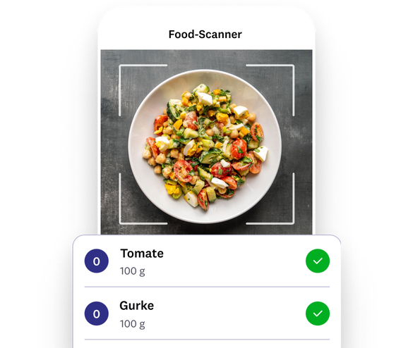 app preview of the food scanner