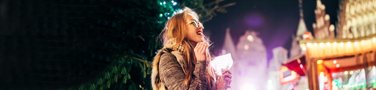 Schlemmen<br>auf dem Weihnachtsmarkt. Punktefreundlich durch den Tag.