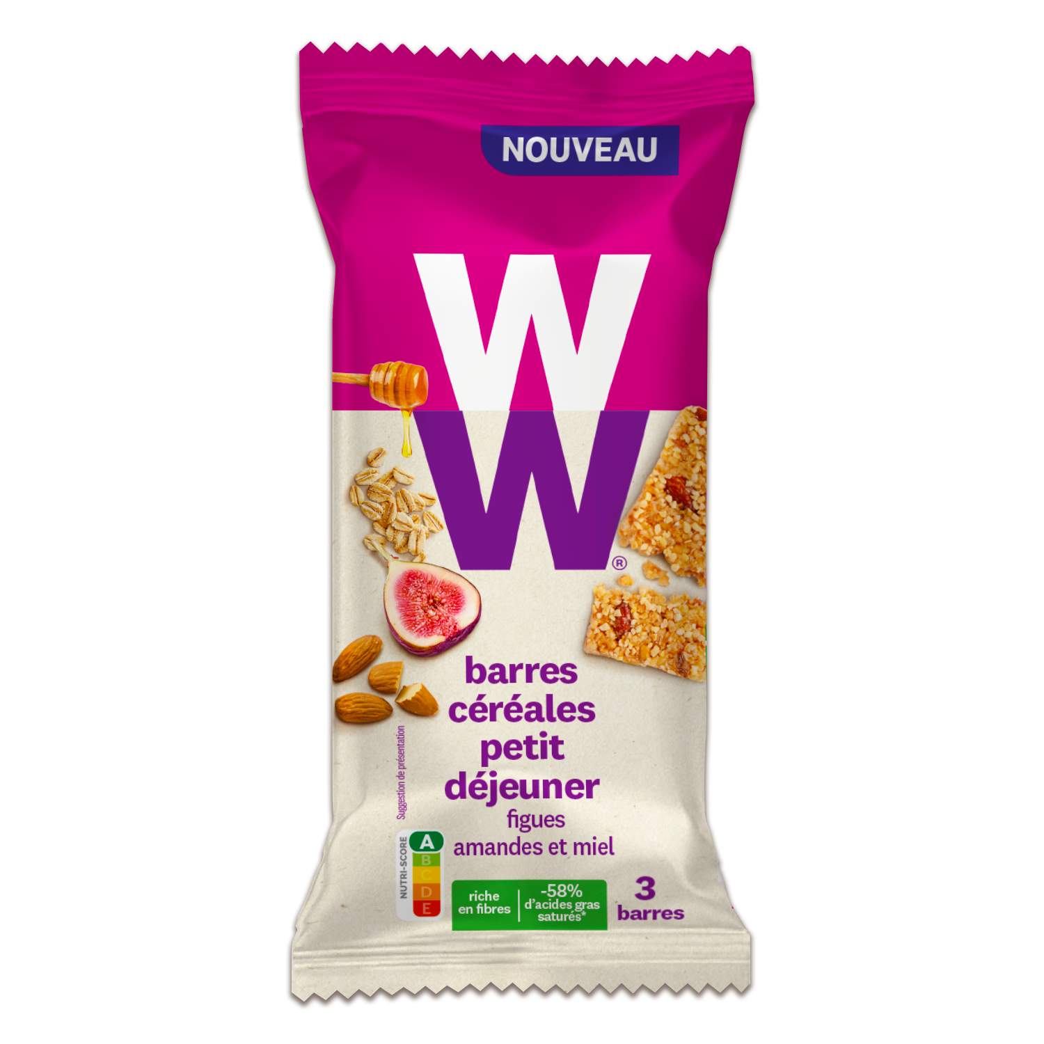 Barre céréales petit déjeuner figues, amandes et miel | WW France