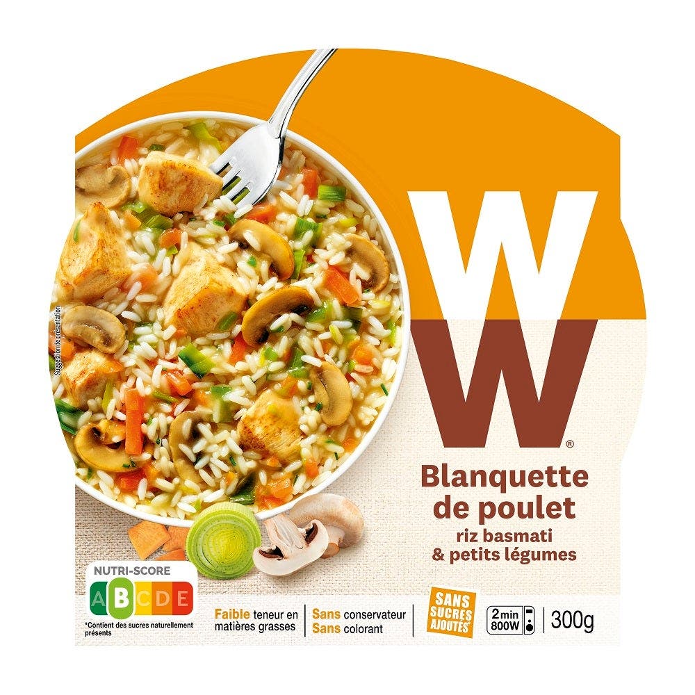 plat cuisiné blanquette de poulet weight watchers