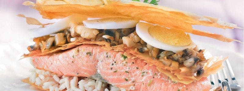 <b>Saumon en feuilleté façon koulibiac</b>