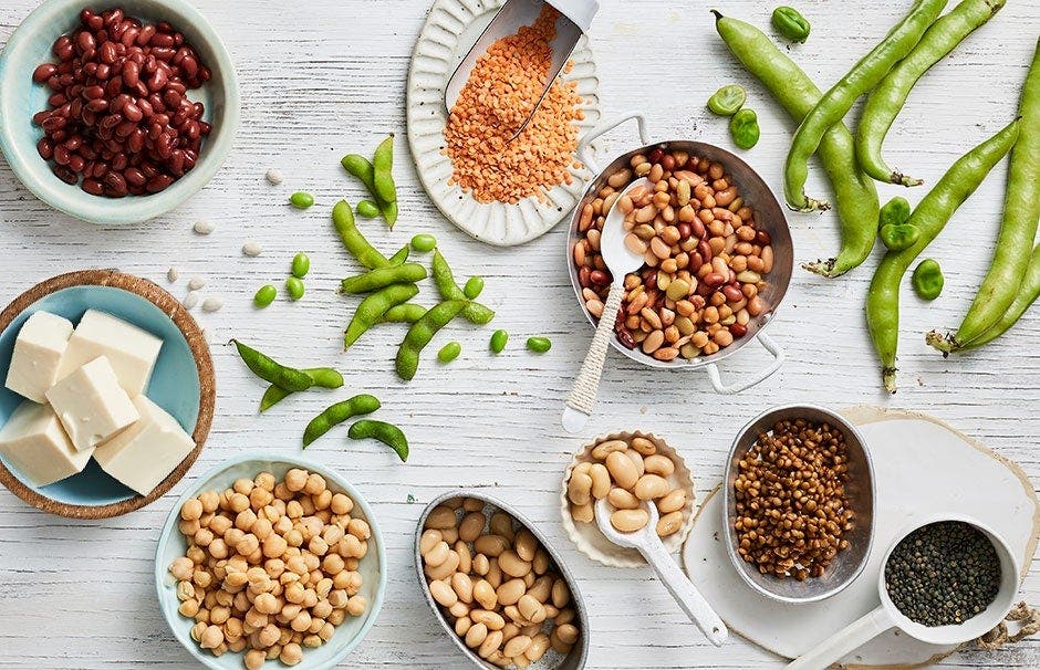 Gros plan sur les aliments à ZeroPoint™ : tofu et légumineuses