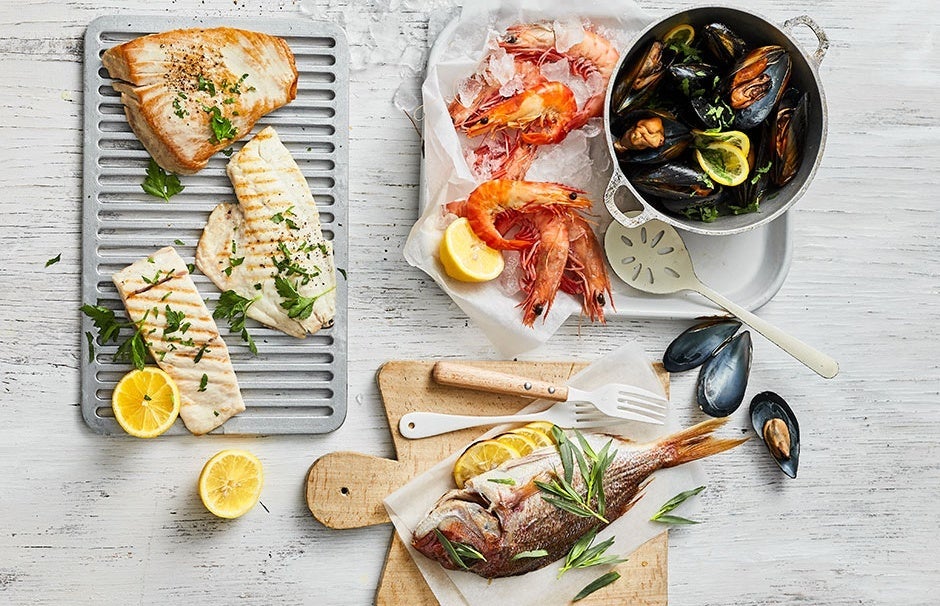 Gros plan sur les aliments à ZeroPoint™ : les poissons et fruits de mer