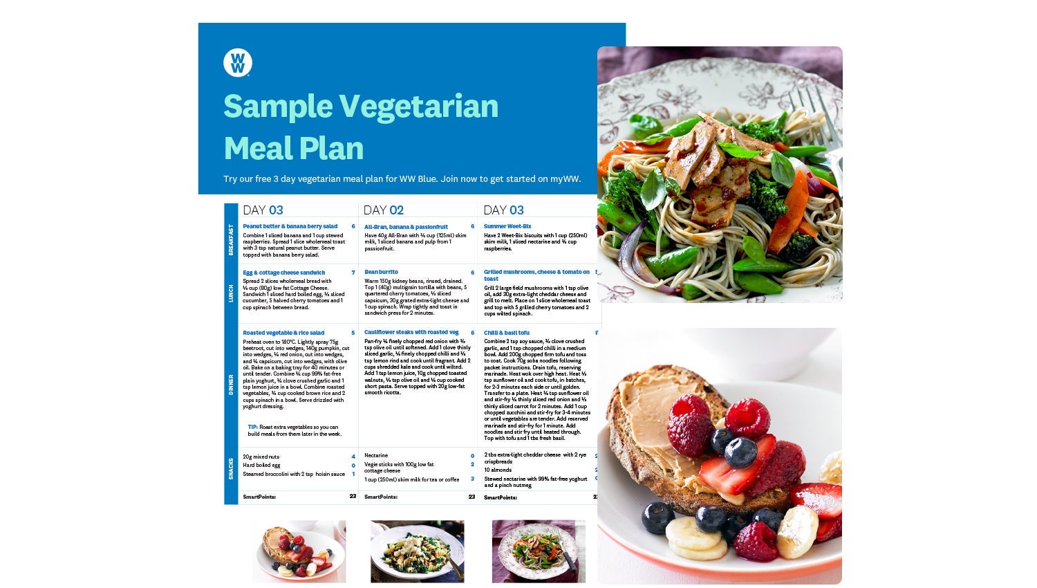 Vegetarian meal plan