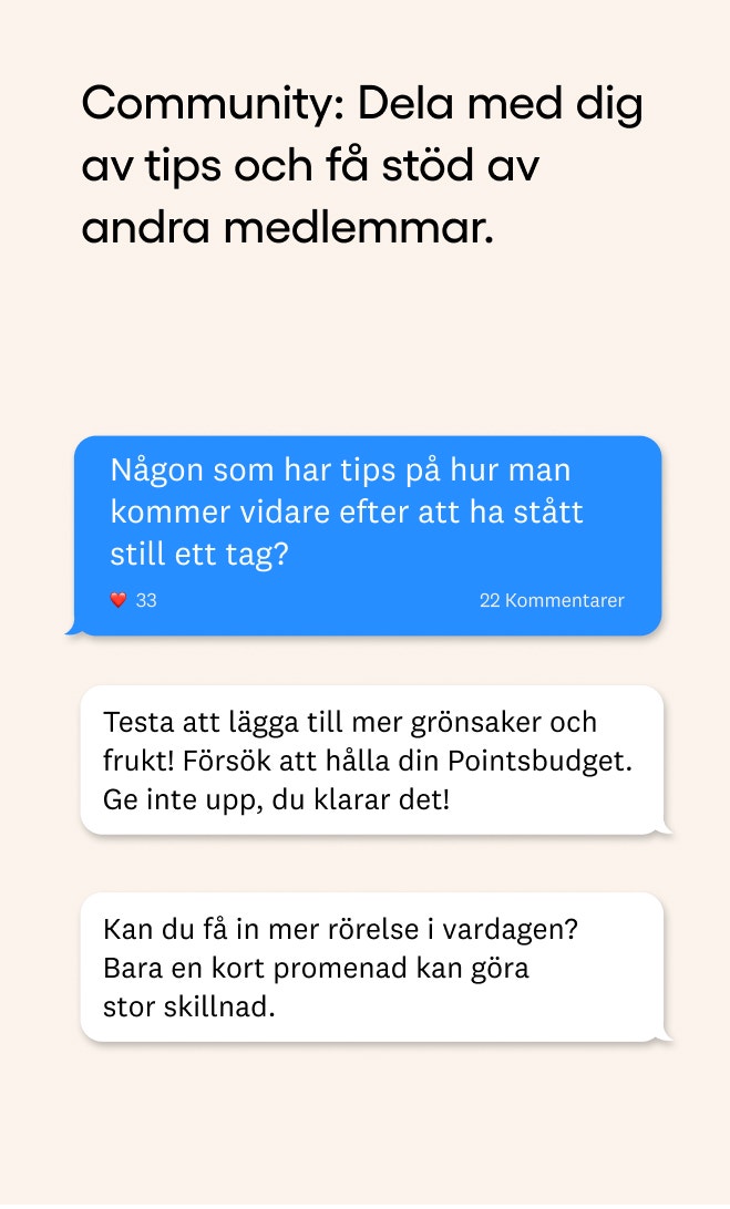 Community: Dela med dig av tips och få stöd av andra medlemmar.