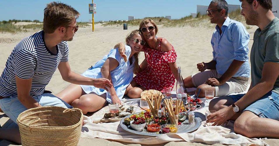 Picknick på stranden