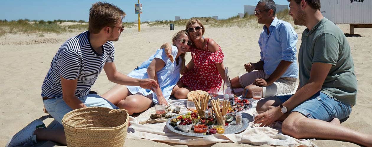 Picknick på stranden