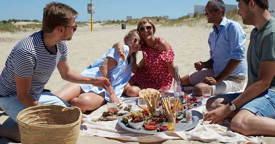 Picknick på stranden