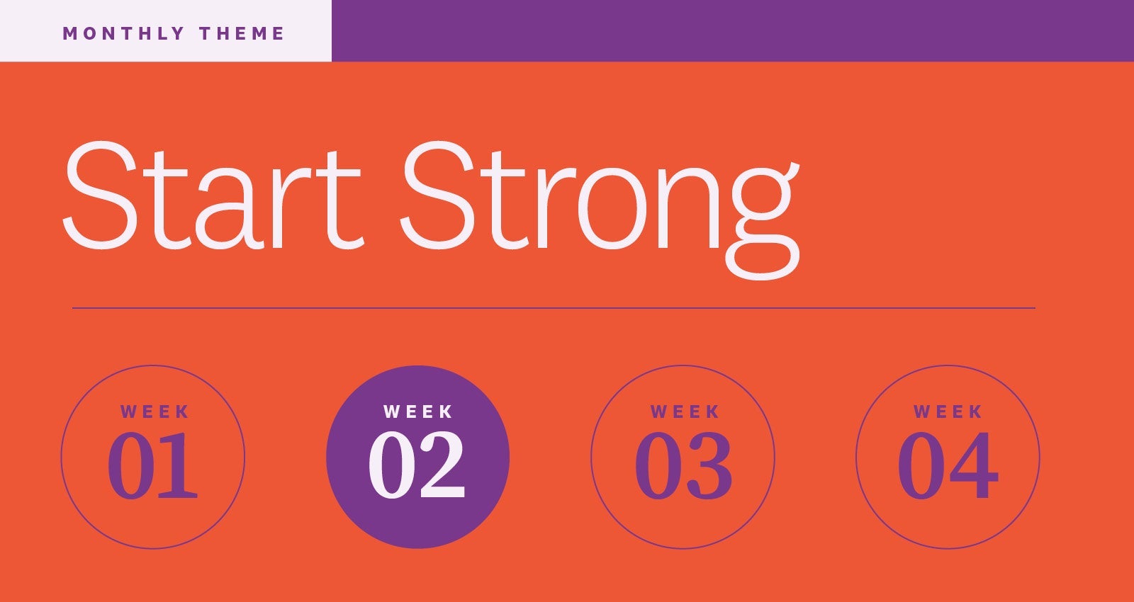 Week two of our monthly theme, Start Strong. Week two of our monthly theme, Start Strong.
