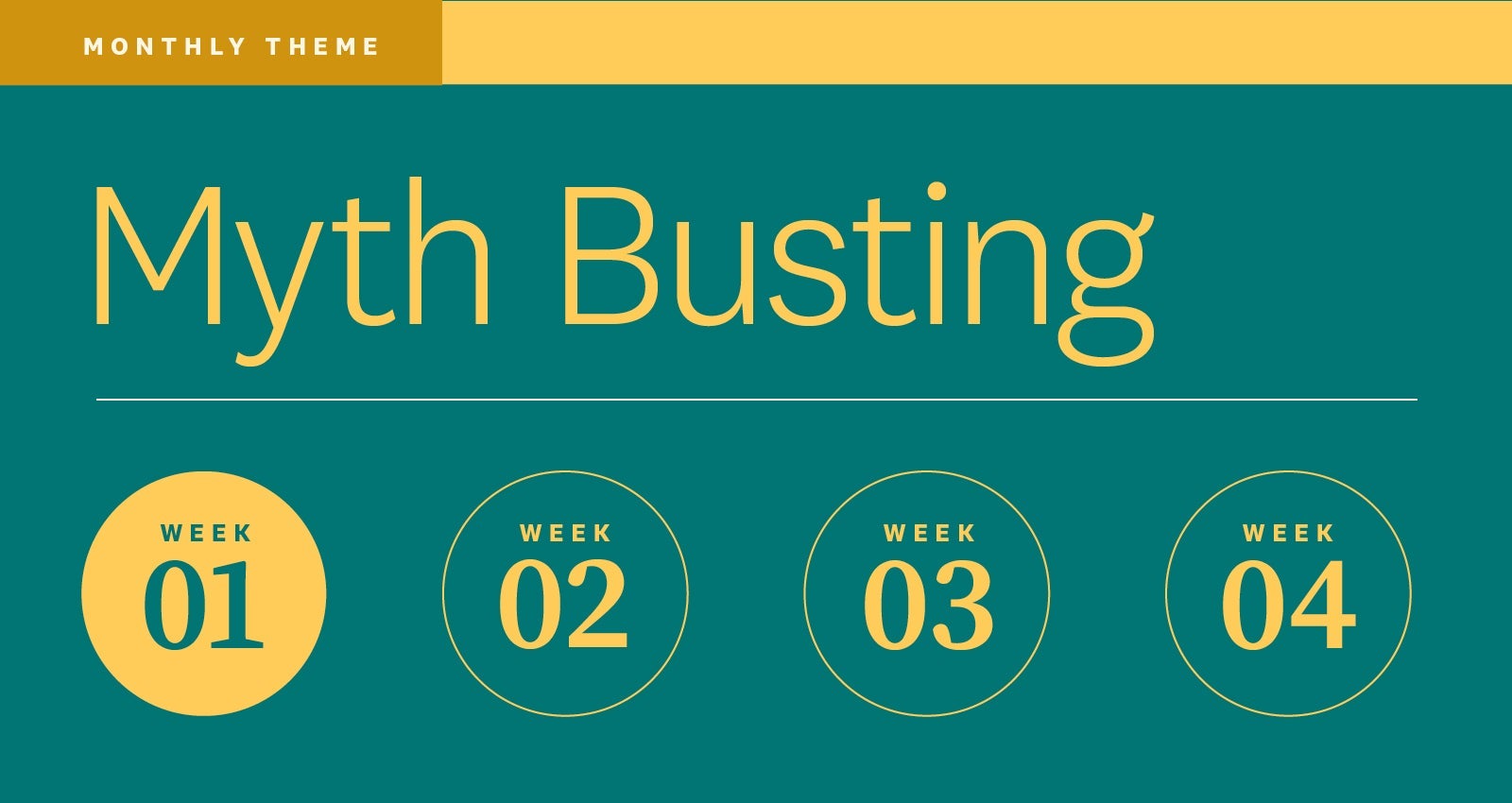Week one of our monthly theme, Myth Busting. Week one of our monthly theme, Myth Busting.
