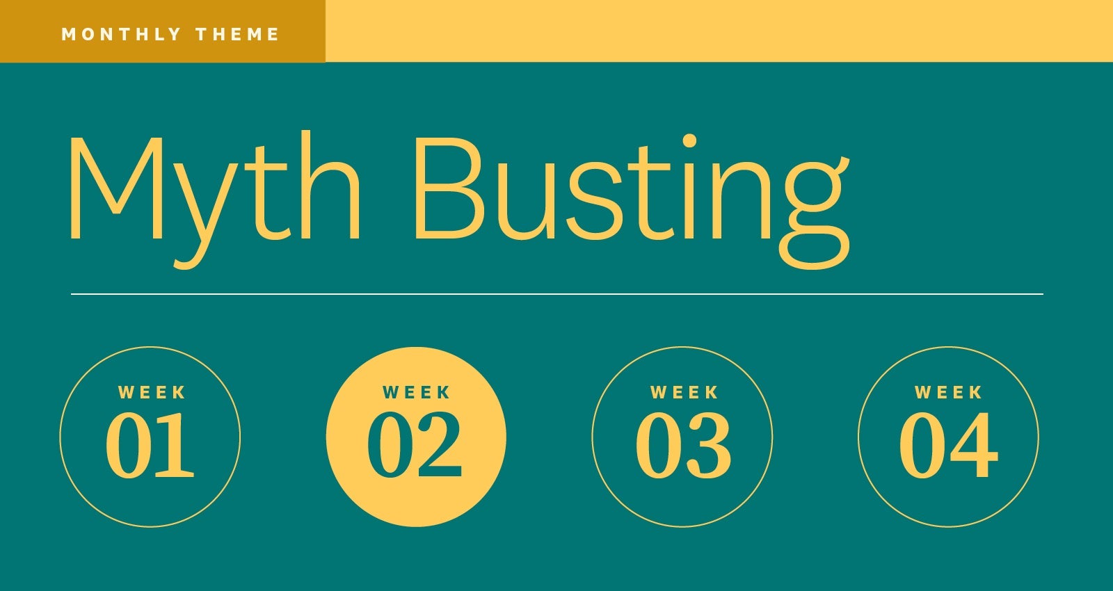 Week two of our monthly theme, Myth Busting Week two of our monthly theme, Myth Busting