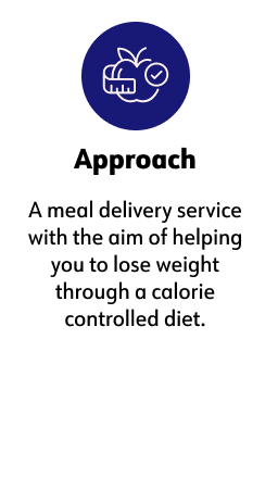 ﻿Approach, A meal delivery service with the aim of helping you to lose weight through a calorie controlled diet.