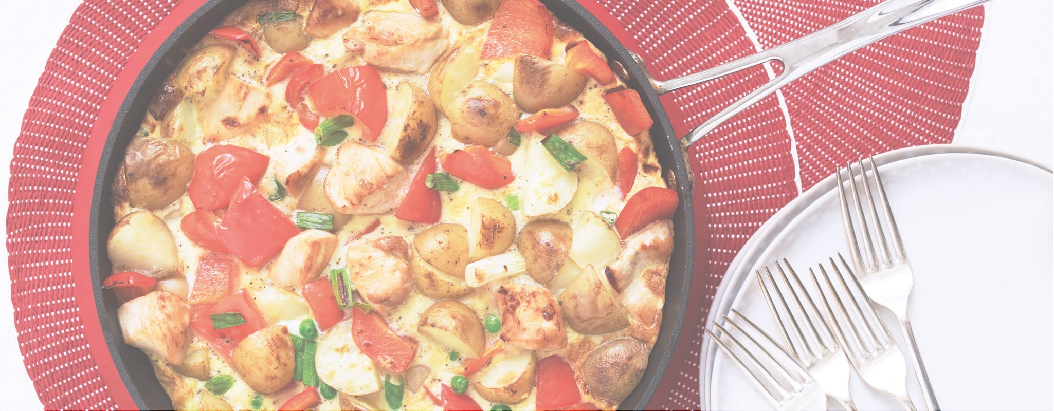 Chicken and Red Pepper Frittata