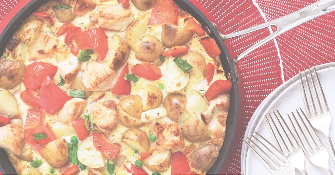 Chicken and Red Pepper Frittata