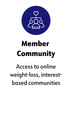 ﻿Member Community, Access to online weight-loss, interest-based communities