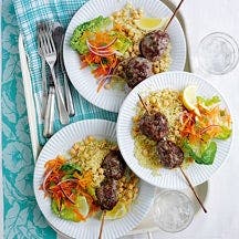 Lamb kofte with carrot salad