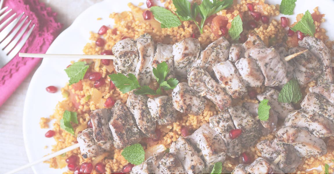 Souvlaki Pork with Kisir
