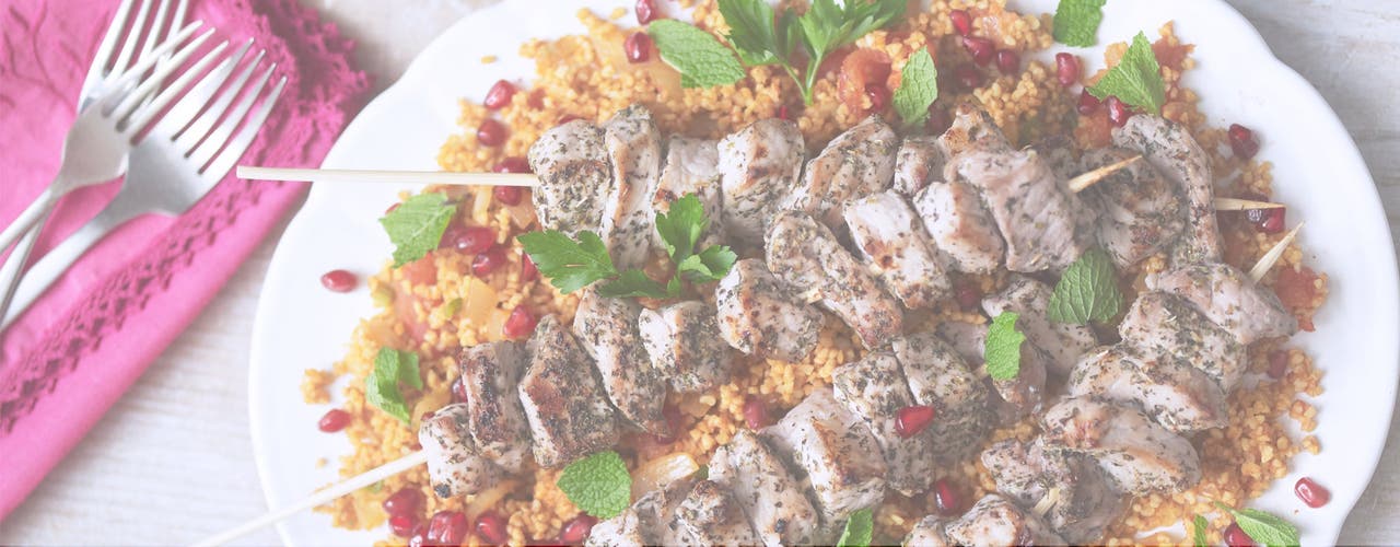 Souvlaki Pork with Kisir