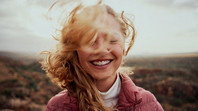 woman with diabetes smiling