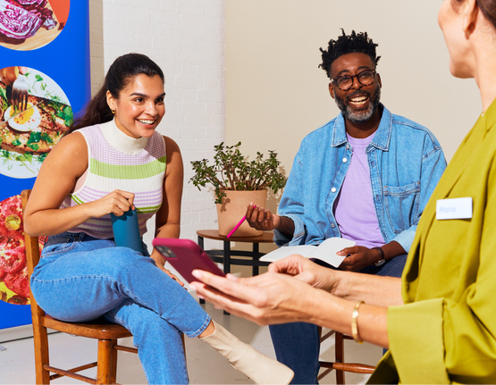WW member Keenan S. eats a slice of pizza. She has lost 104 pounds. People following the WW program can expect to lose 1 to 2 pounds per week.