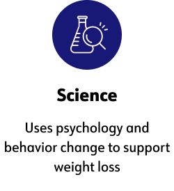 ﻿Science, Uses psychology and behavior change to support weight loss