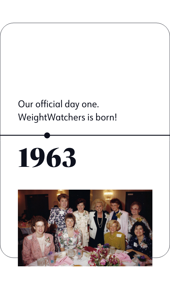 1963: Our official day one WeightWatchers is born!