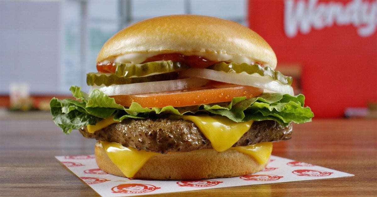 Image of Wendy's cheeseburger 