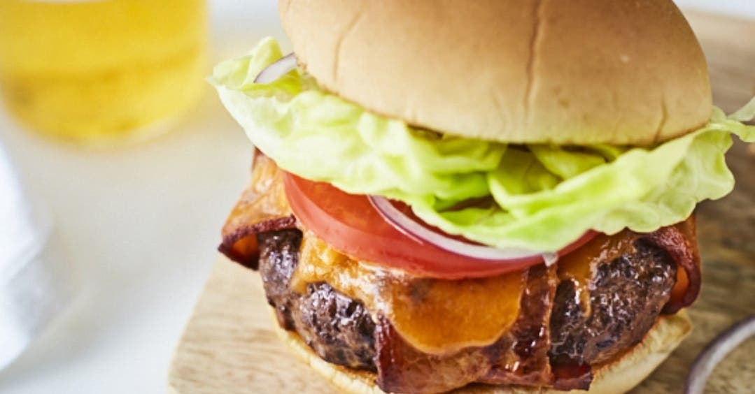 Comfort food face-lift: bacon cheeseburger