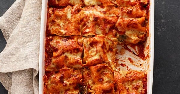 Cremini and spinach vegetable lasagna