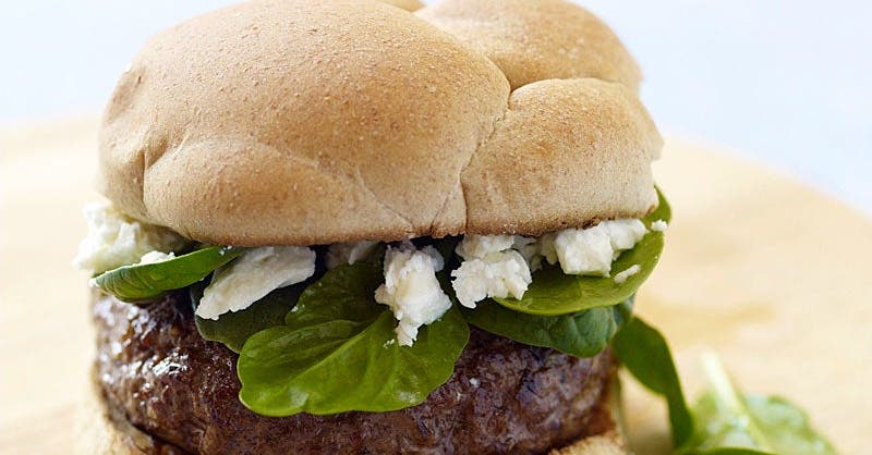 Greek-style cheeseburgers