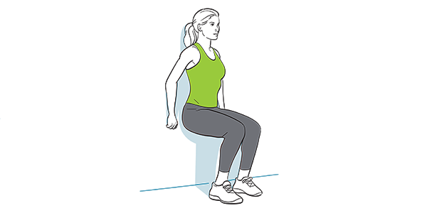 Static wall squat
