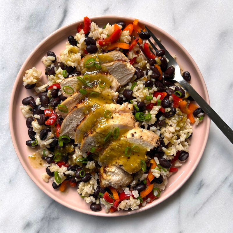 Photo of Seared Chicken over Black Beans and Rice by WW