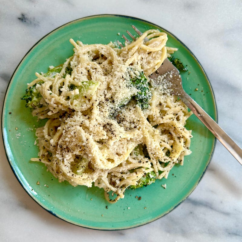 Photo of Creamy protein pasta with veggies by WW
