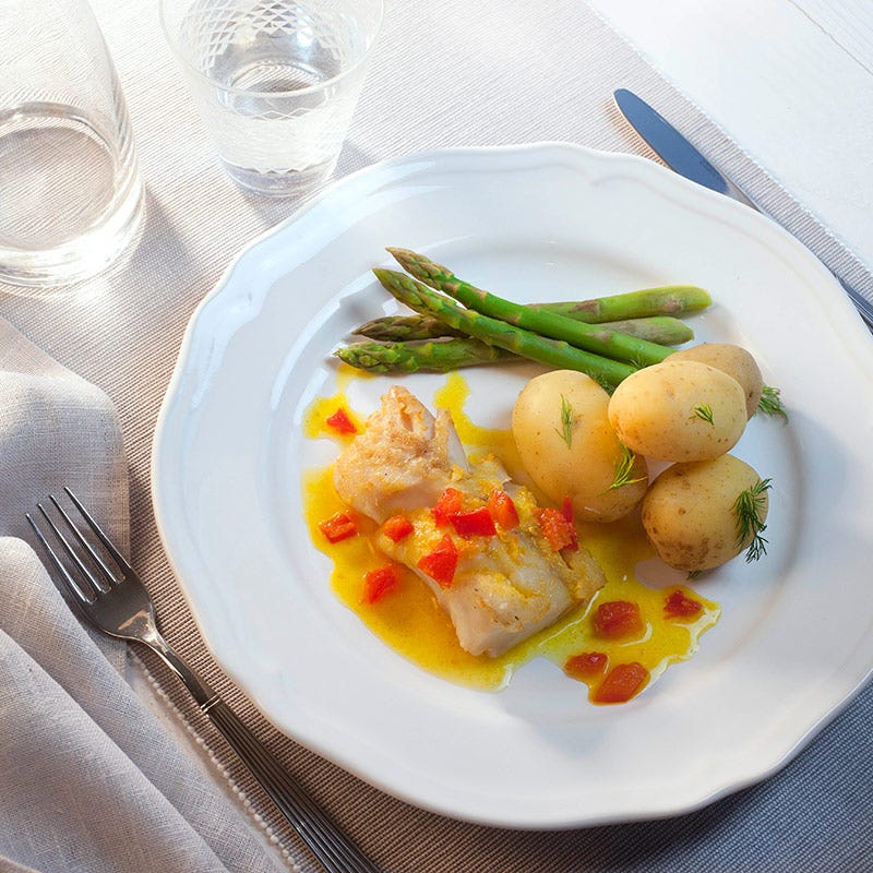 Foto av Stekt torsk med saffranssky från WW ViktVäktarna