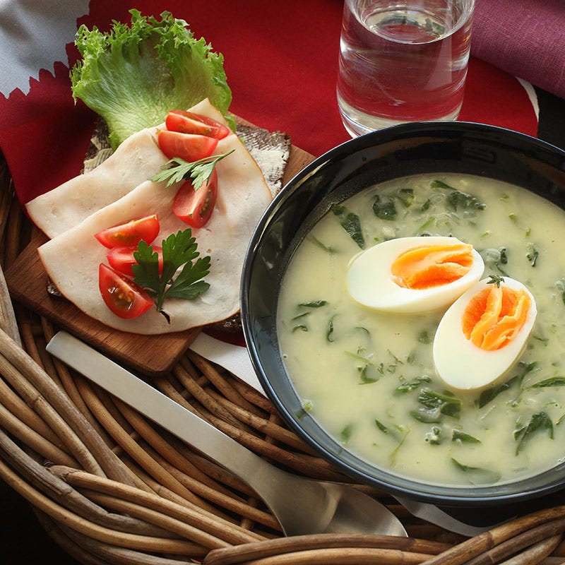 Foto av Spenatsoppa med ägg från WW ViktVäktarna