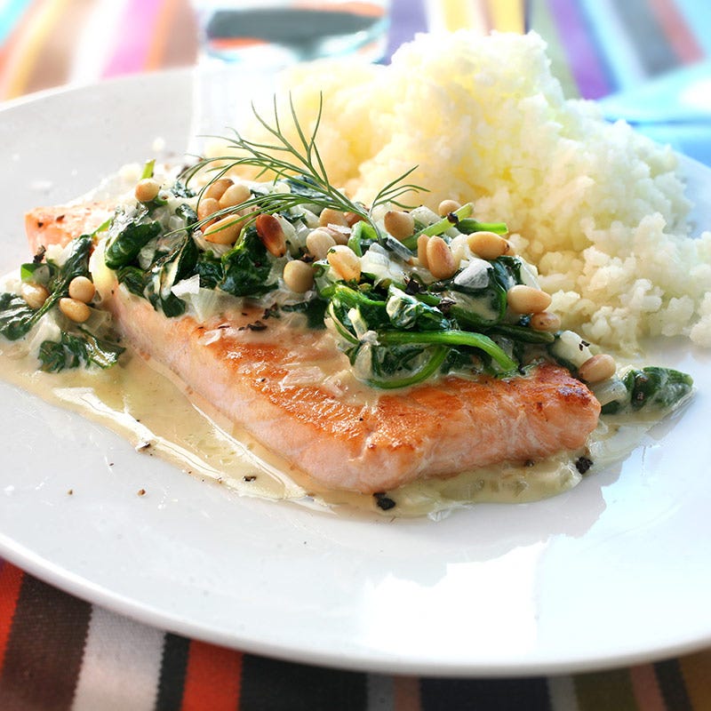 Foto av Lax med spenattopping från WW ViktVäktarna