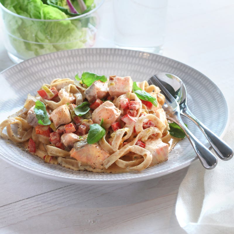 ViktVäktarna - Tagliatelle med krämig laxsås