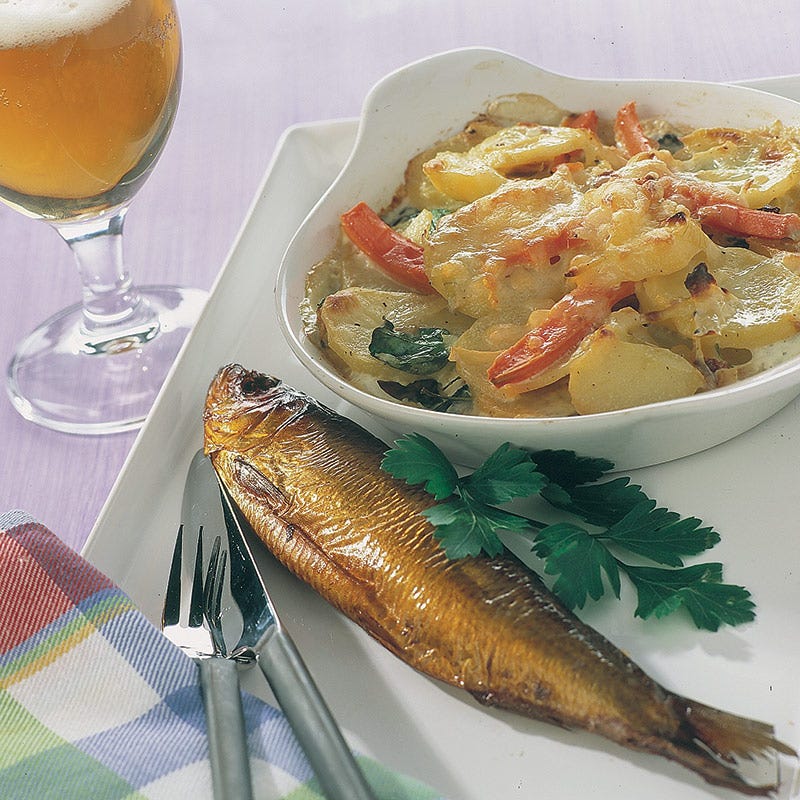 Foto av Rökt fisk och färgglad potatisgratäng från WW ViktVäktarna