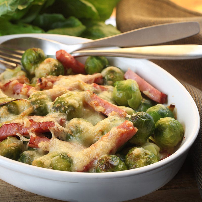 Foto av Kassler och ostgratinerad brysselkål från WW ViktVäktarna