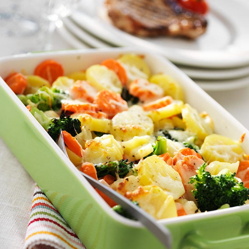 Foto av Broccoli- och morotsgratäng med kotlett från WW ViktVäktarna