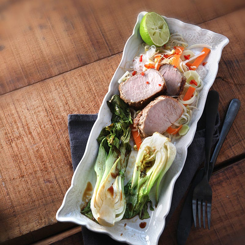 Foto av Rostad pak choy med fläskfilé och nudelsallad från WW ViktVäktarna