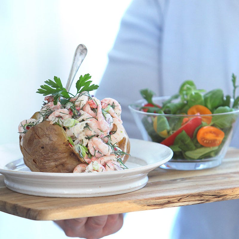 Foto av Bakpotatis med het räkröra från WW ViktVäktarna