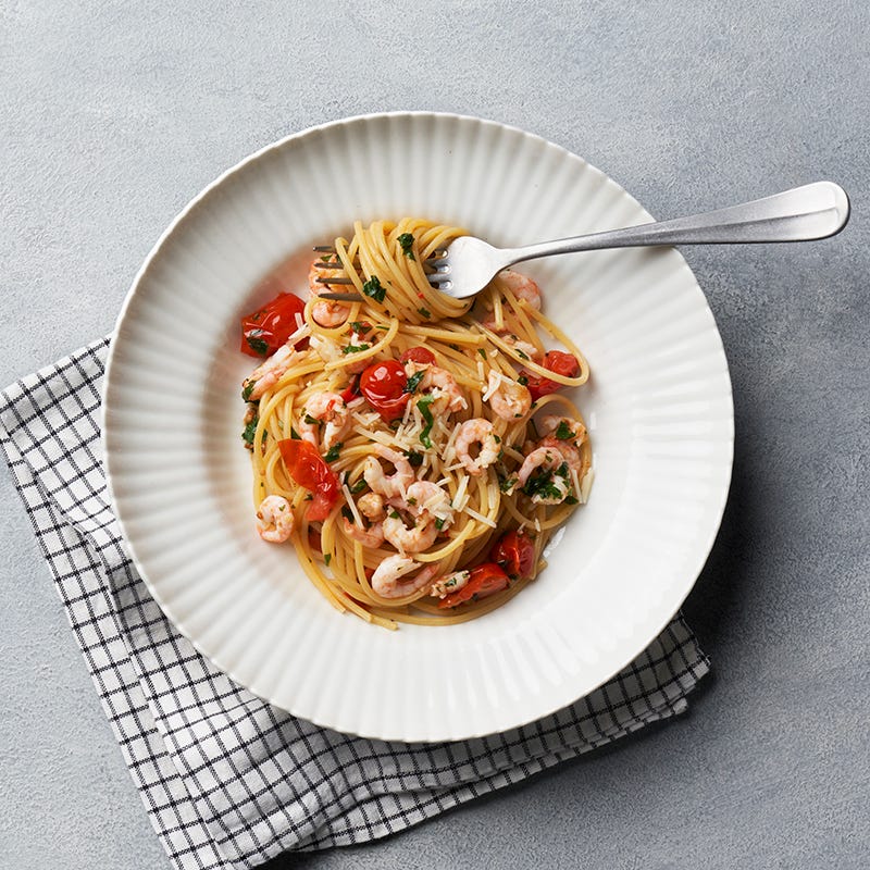 ViktVäktarna - Spaghetti med räkor, tomat och chili