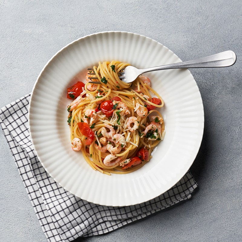 ViktVäktarna - Spaghetti med räkor, tomat och chili
