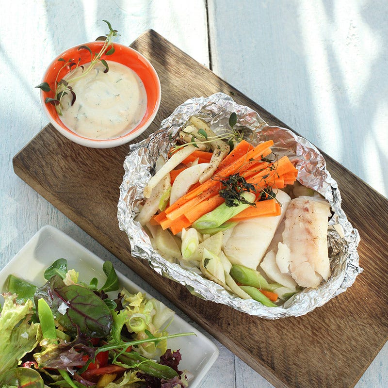 Foto av Fisk i foliepaket med senapssås från WW ViktVäktarna